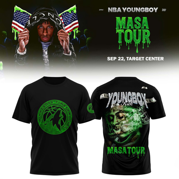 Young Boy 2025 Masa Tour Shirt
