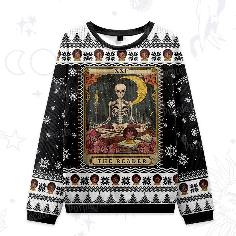 Purplehecate The Reader Tarot Ugly Christmas Sweatshirts