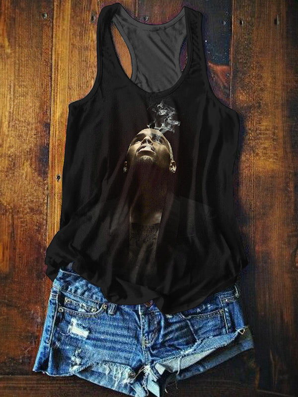 Chris Brown Breezy Bowl XX Printed Casual Tank Top