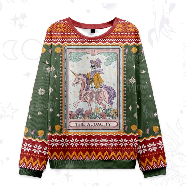 Purplehecate The Audacity Tarot Card Ugly Christmas Sweatshirts