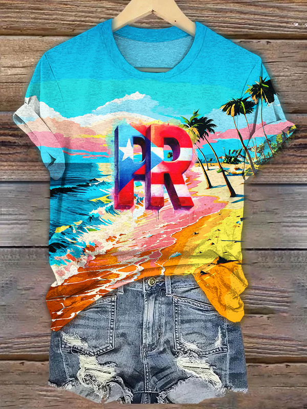 Puerto Rico Crew Neck T-shirt（01）