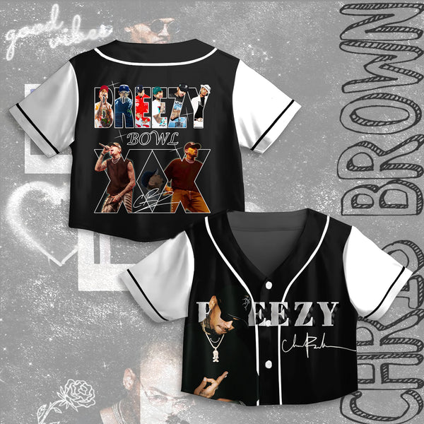 Chris Brown Tour Crop Top Jersey