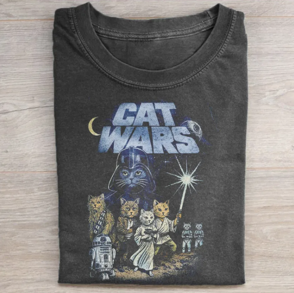 Cat Wars Vintage 90s Graphic T-shirt
