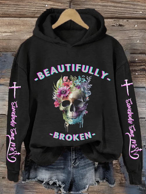 Jelly Roll Beautifully Broken Tour Music Print Hooded Sweatshirt