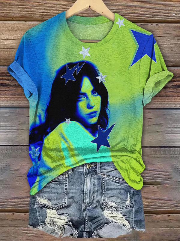 Billie Eilish Hit Me Hard And Soft Tour Crew Neck T-shirt