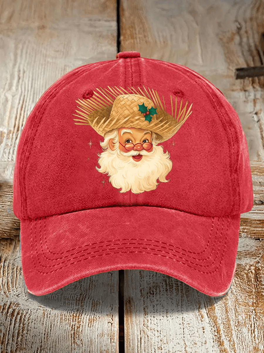 Retro Funny Puerto Rico Christmas Cap