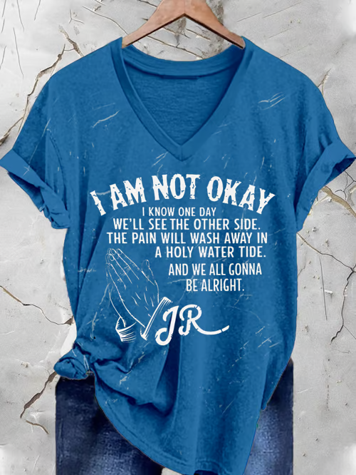 Jelly Roll 'I Am Not Okay' Print Crew Neck T-Shirt