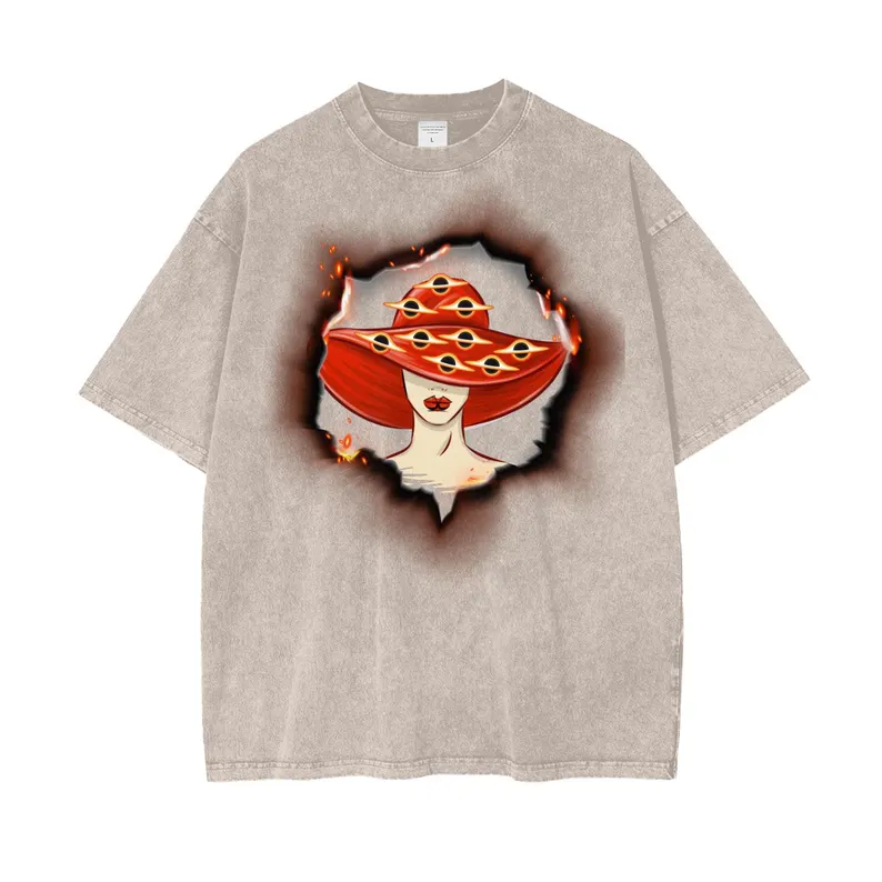 Lady In Red MAYHEM Lady Gaga Oversize Snow Washed T-Shirt