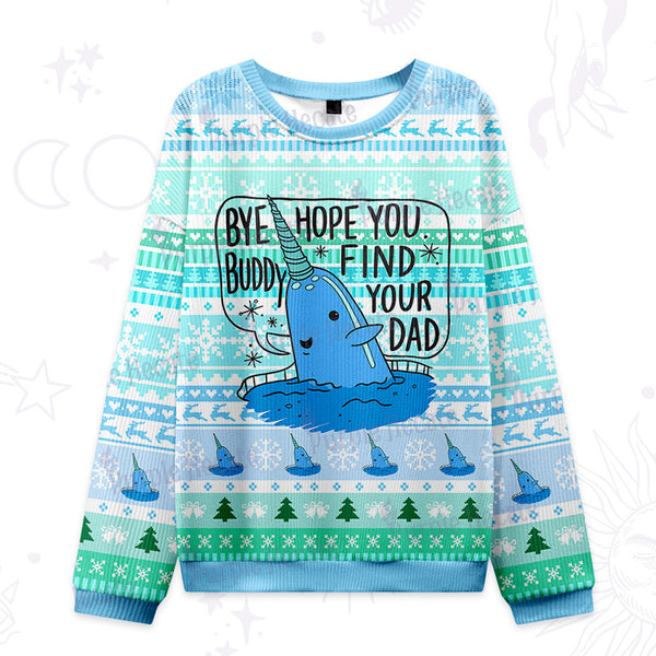 Purplehecate Good Luck Buddy Whale Ugly Christmas Sweatshirts