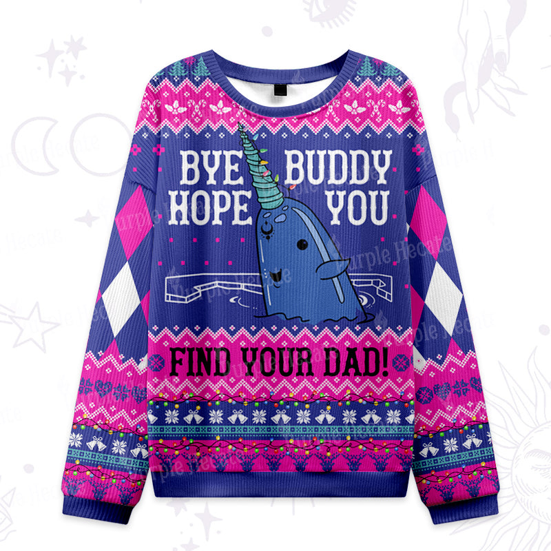 Purplehecate Good Luck Buddy Whale Ugly Christmas Sweatshirts