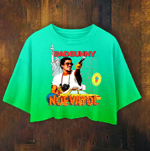 Women's Puerto Rican Print Umbilized T-shirt