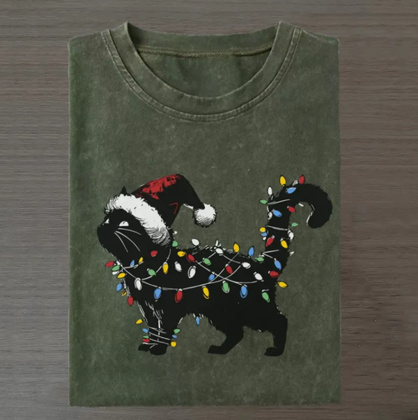 Cute Cat Christmas T-shirt