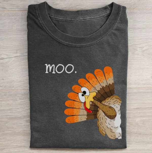 Funny Turkey Moo Unisex T-shirt