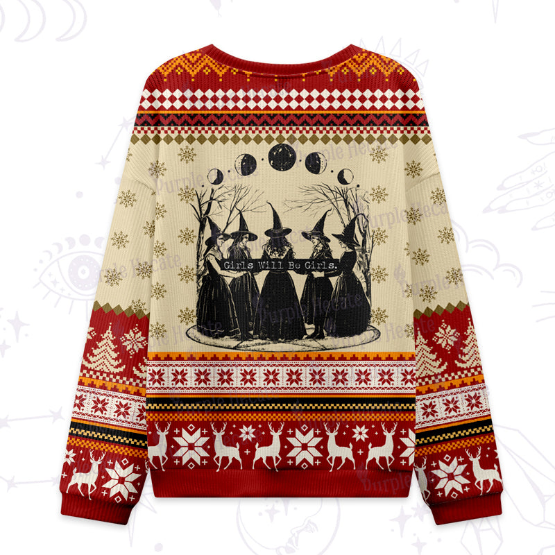 Purplehecate Support Your Local Coven Ugly Christmas Sweatshirts
