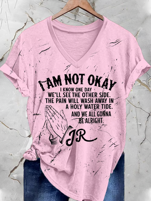 Jelly Roll 'I Am Not Okay' Print Crew Neck T-Shirt