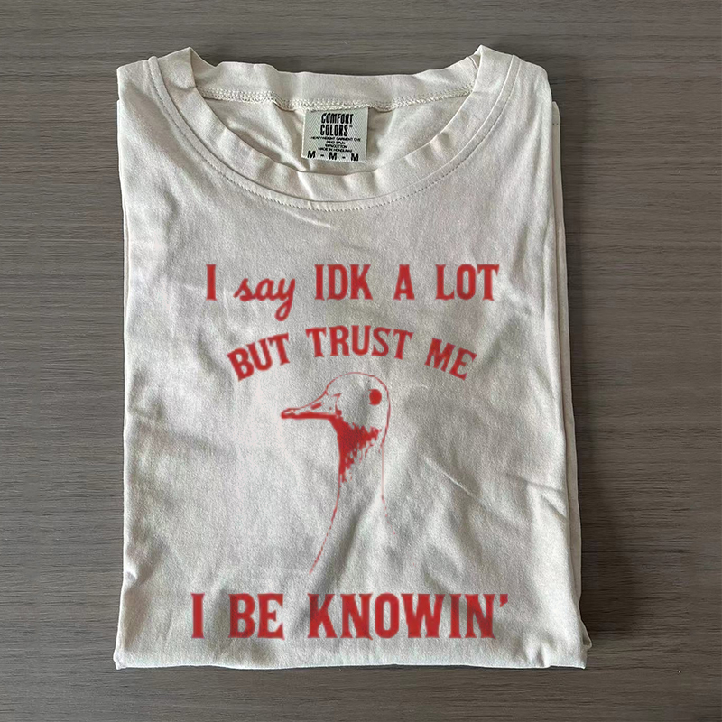 I Say IDK A lot But Trust Me I Be Knowin T-shirt