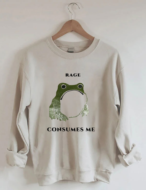 Rage Consumes Me Frog Sweatshirt