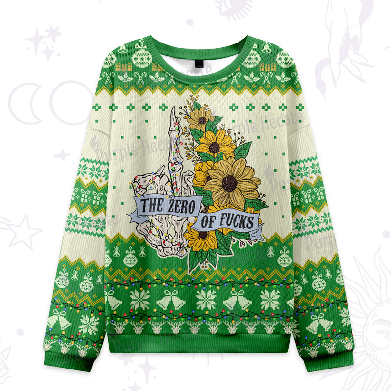 Purplehecate The Zero Of Fucks Ugly Christmas Sweatshirts