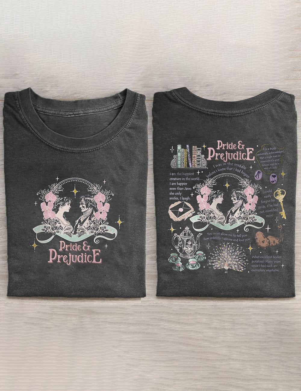 Pride and Prejudice Quotes Inspired T-Shirt