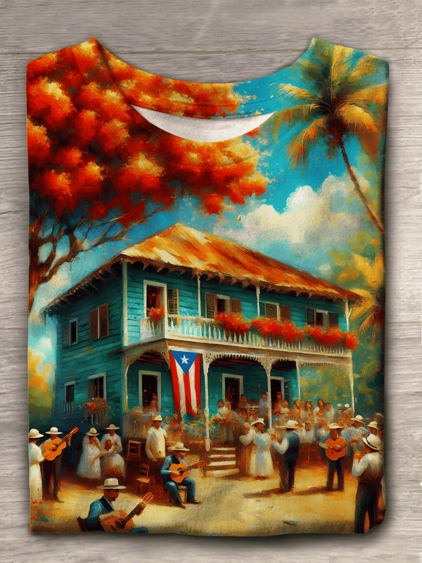 Puerto Rico Coquito and Three Kings Printed T-shirts