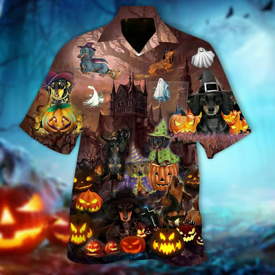 Men's Halloween Fun Horror Lapel Shirt