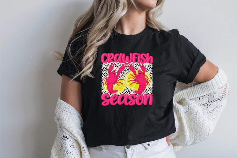 Vintage Crawfish Design Shirt