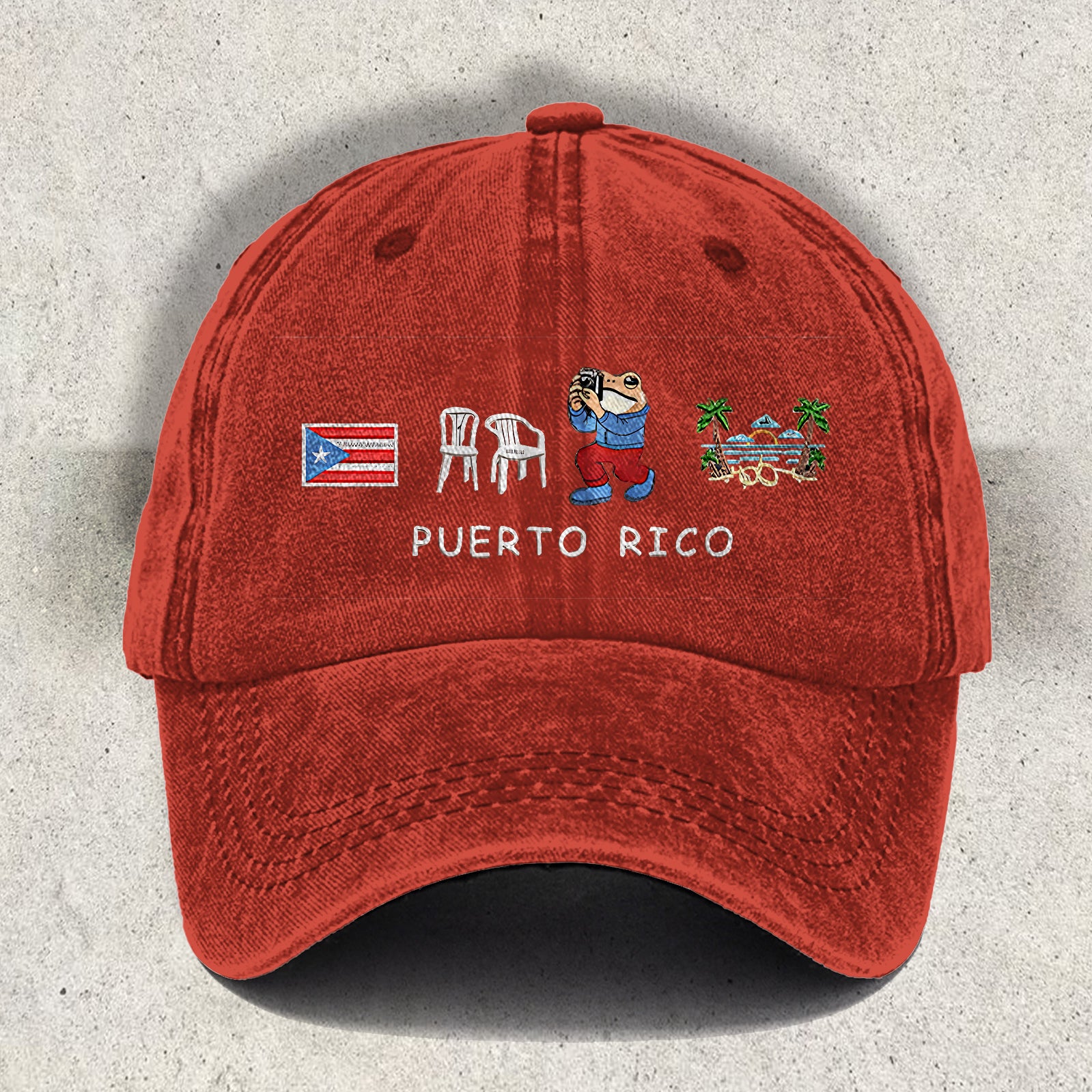 DTMF Puerto Rican Embroidered Bad Bunny Print Baseball Cap