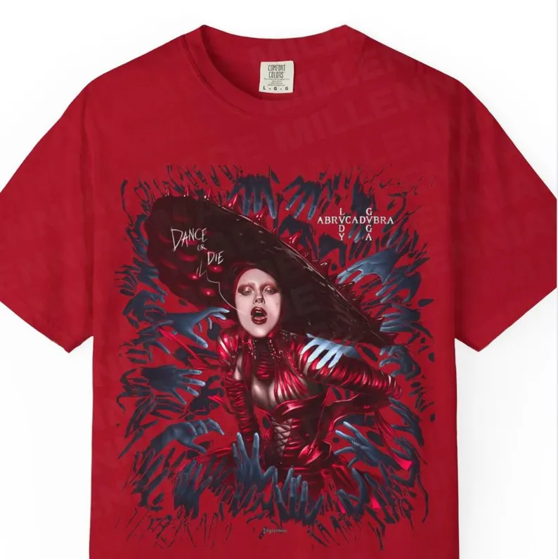 Lady Gaga Abracadabra by Jorge Serrano Art Graphic Tee