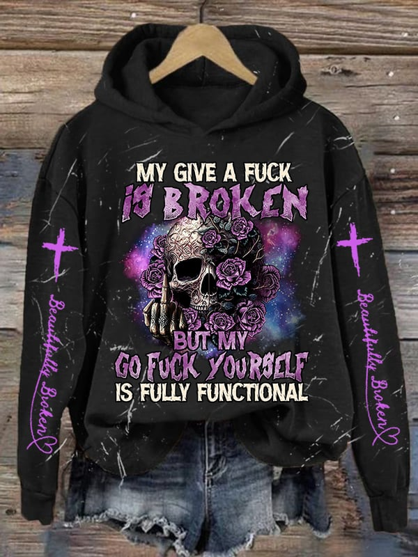 Jelly Roll Beautifully Broken Tour Music Print Hooded Sweatshirt