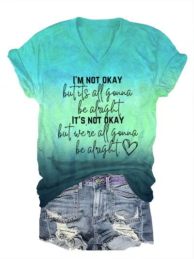 Jelly Roll 'I Am Not Okay' Print Crew Neck T-Shirt