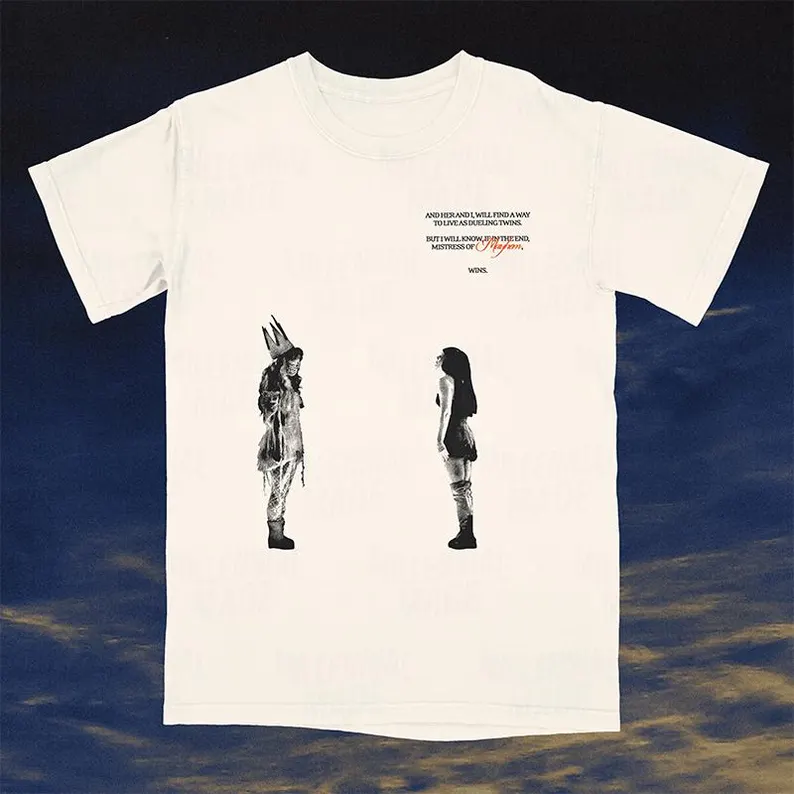 Lady Gaga Dueling Twins MAYHEM Art Graphic Tee T-shirt