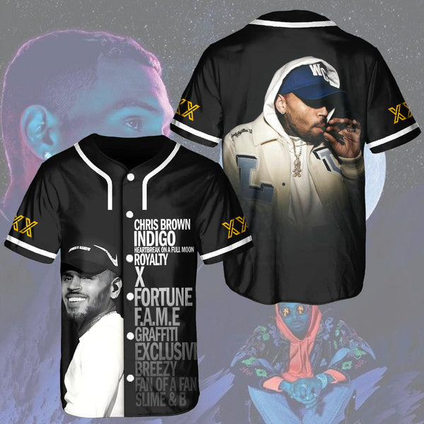 Chris Brown Breezy Bowl XX Tour 2025 Baseball Jersey