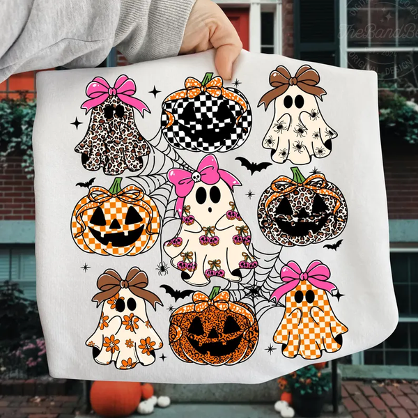 Coquette Leopard Pumpkin Ghost Shirt