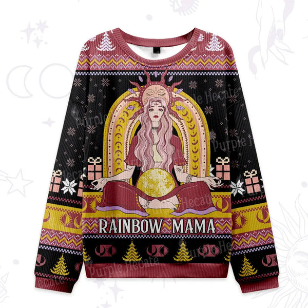 Purplehecate Rainbow Mama Ugly Christmas Sweatshirts