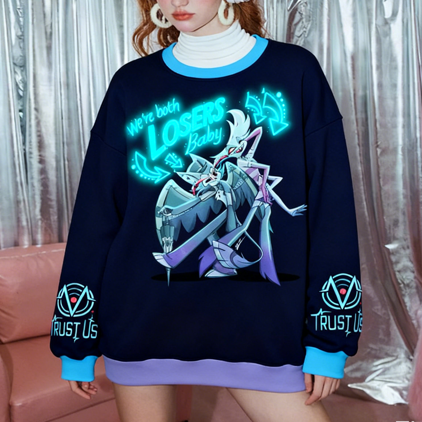 Hazbin Hotel Printed Long Sleeve Casual Top