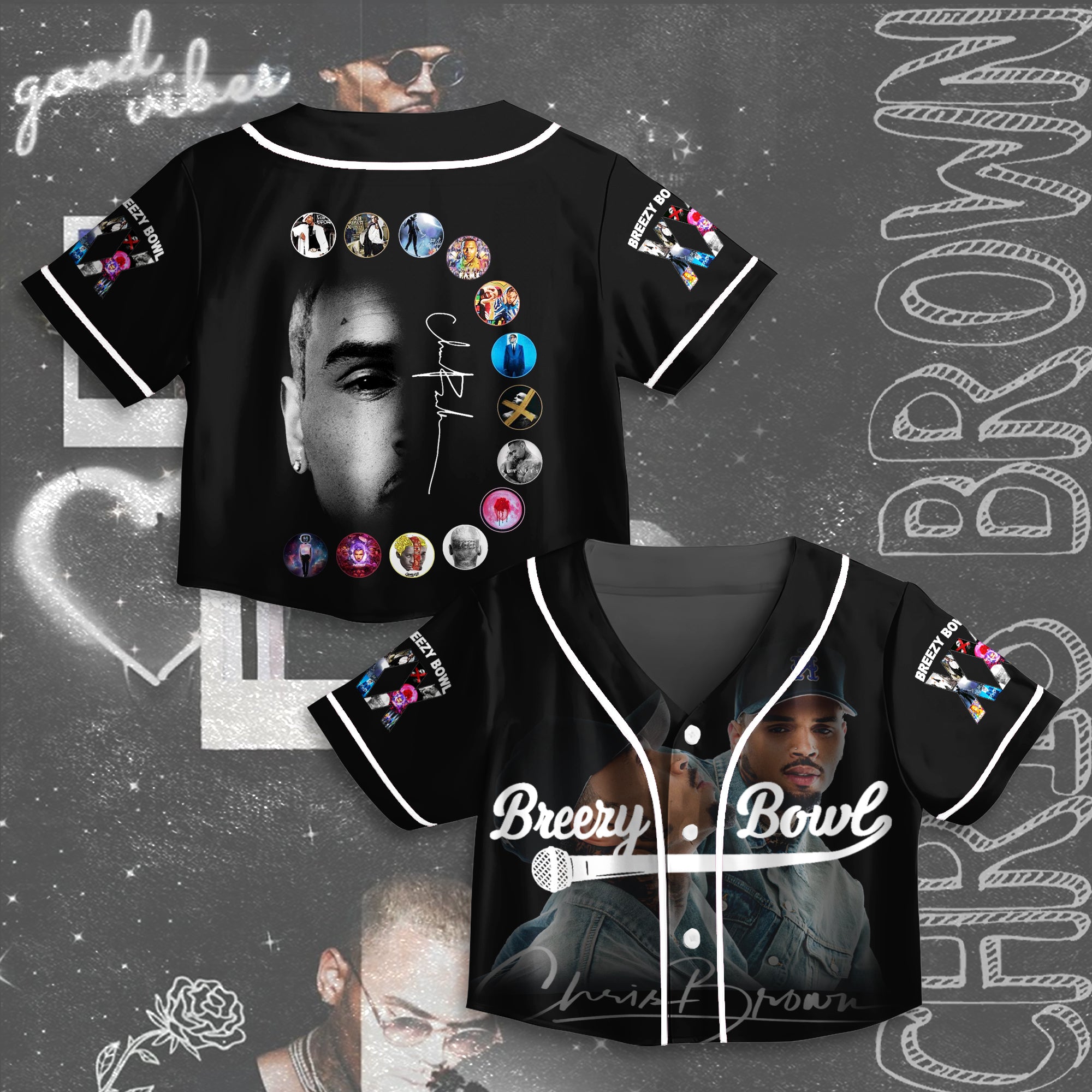 Chris Brown Tour Crop Top Jersey（Best Seller）