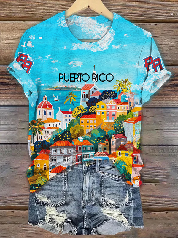 Puerto Rico Crew Neck T-shirt（04）