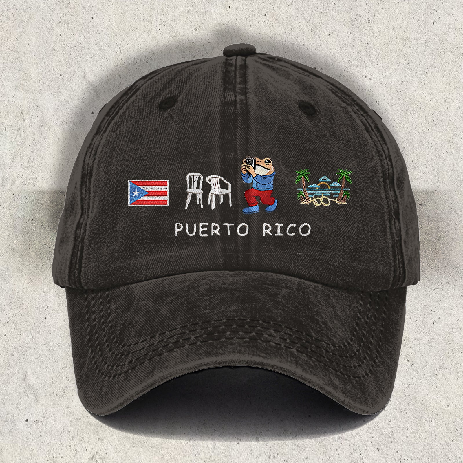 DTMF Puerto Rican Embroidered Bad Bunny Print Baseball Cap