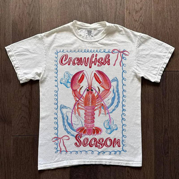 Cute Lobster Printed T-shirt