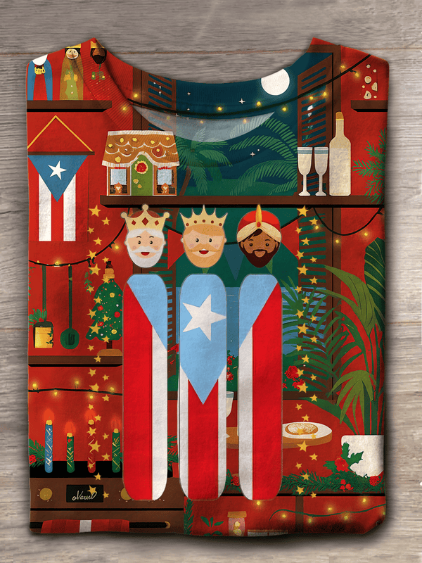 Puerto Rico Coquito and Three Kings Printed T-shirts