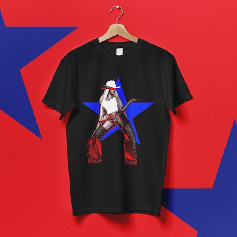 SHE COMING! Beyoncé Cowboy Carter Tour Inspired T-Shirt