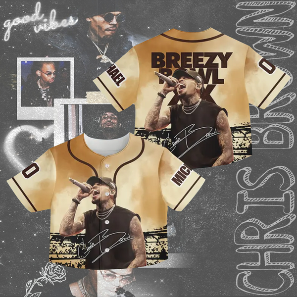Chris Brown Tour Crop Top Jersey