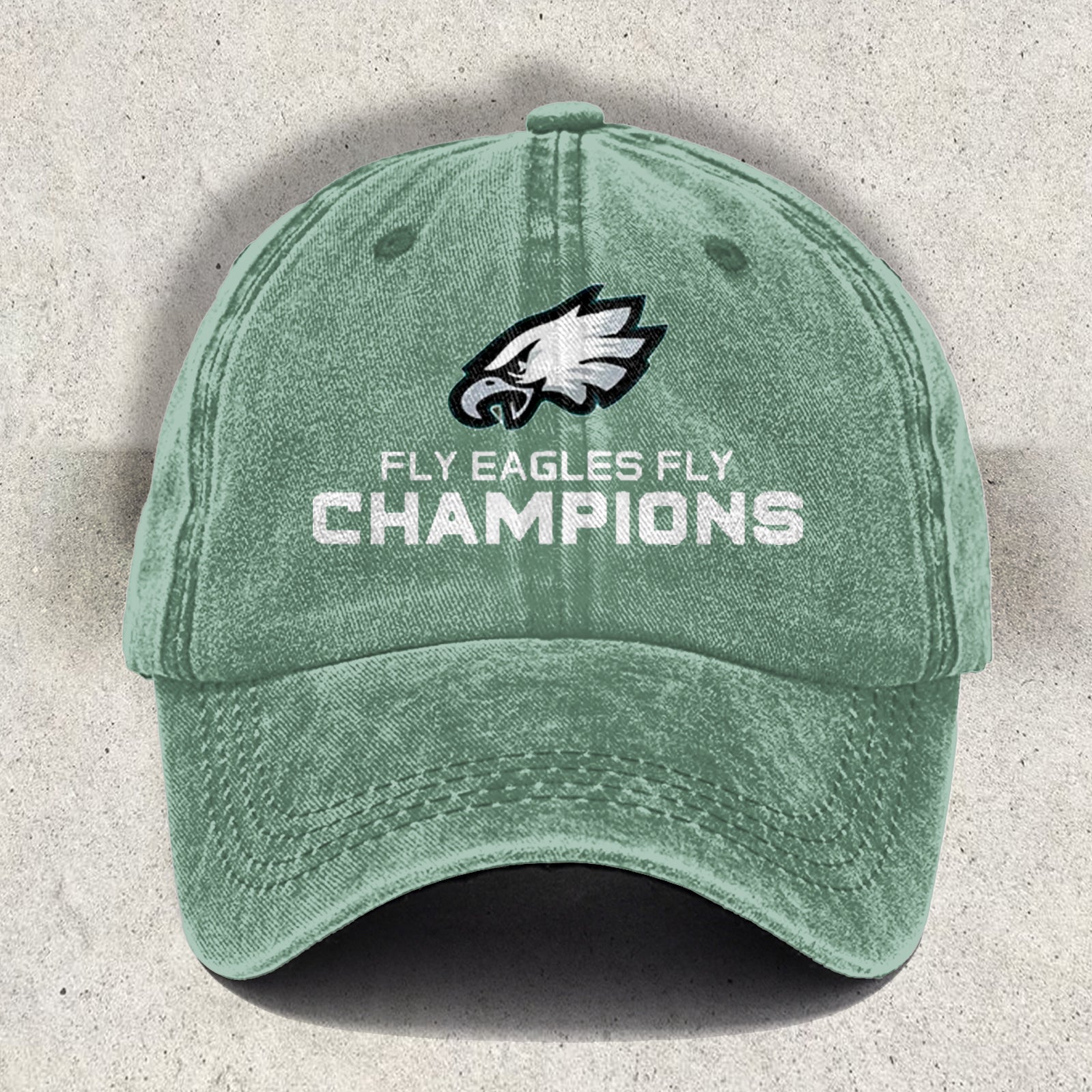 Philadelphia Football Champions Super Bowl 2025 Print Baseball Cap