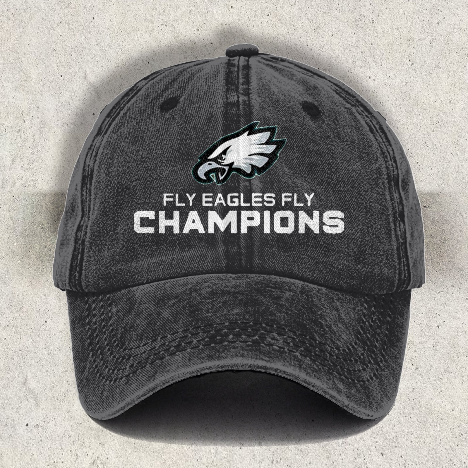 Philadelphia Football Champions Super Bowl 2025 Print Baseball Cap