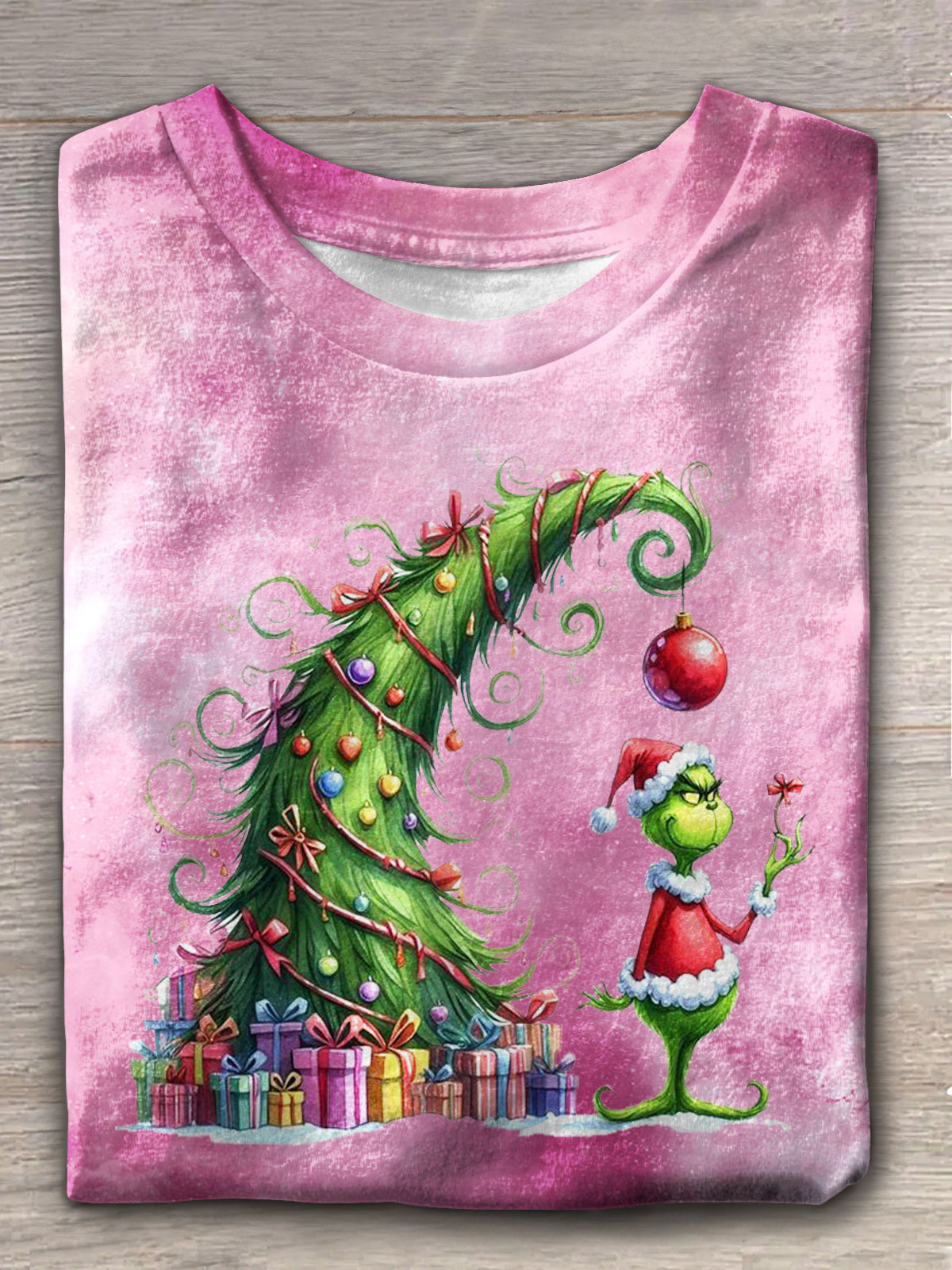 Christmas Movie Print Crew Neck T-shirt