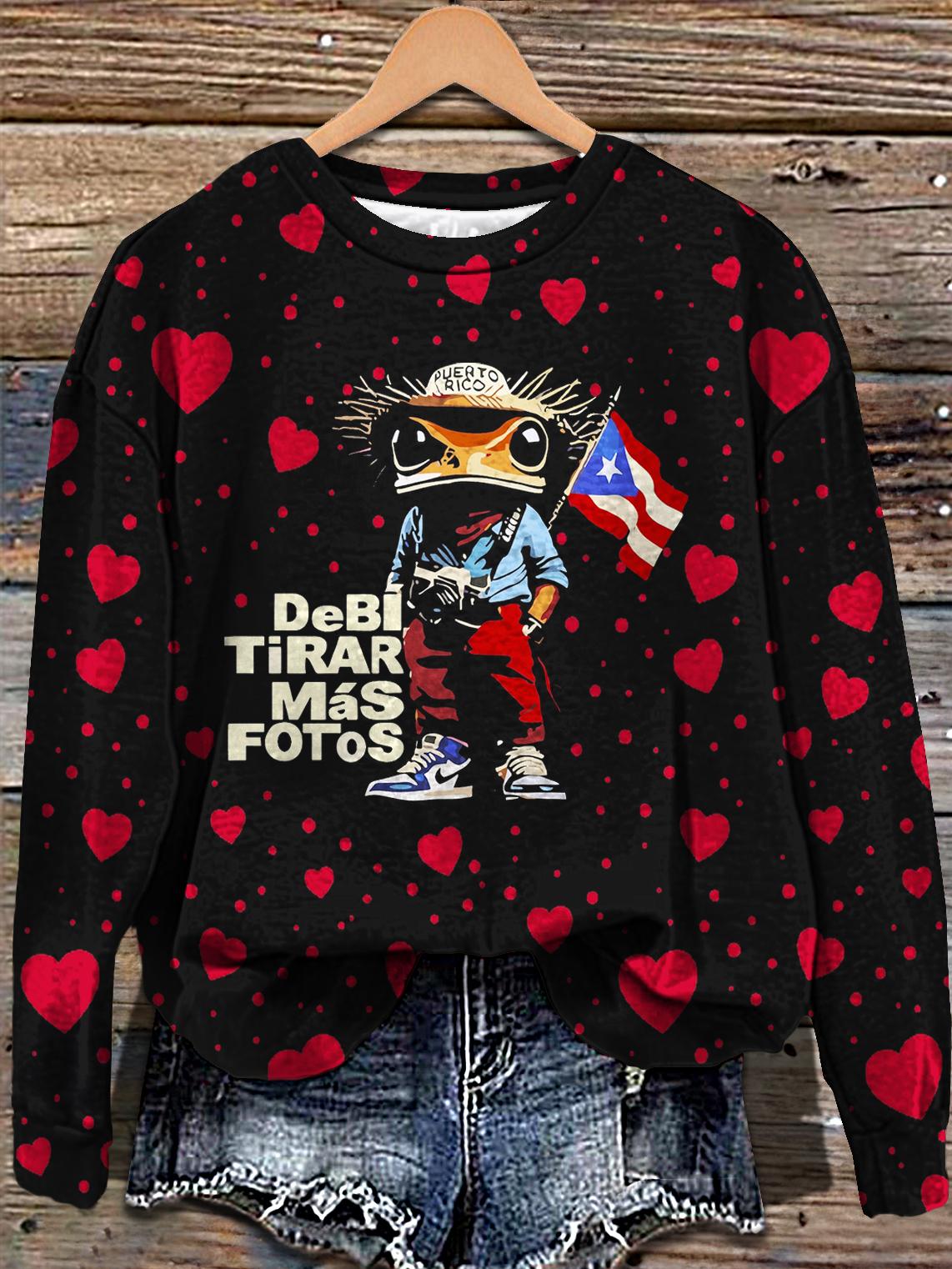 Bad Bunny 2025 New Album Valentine's Day Printed Sweatshirt