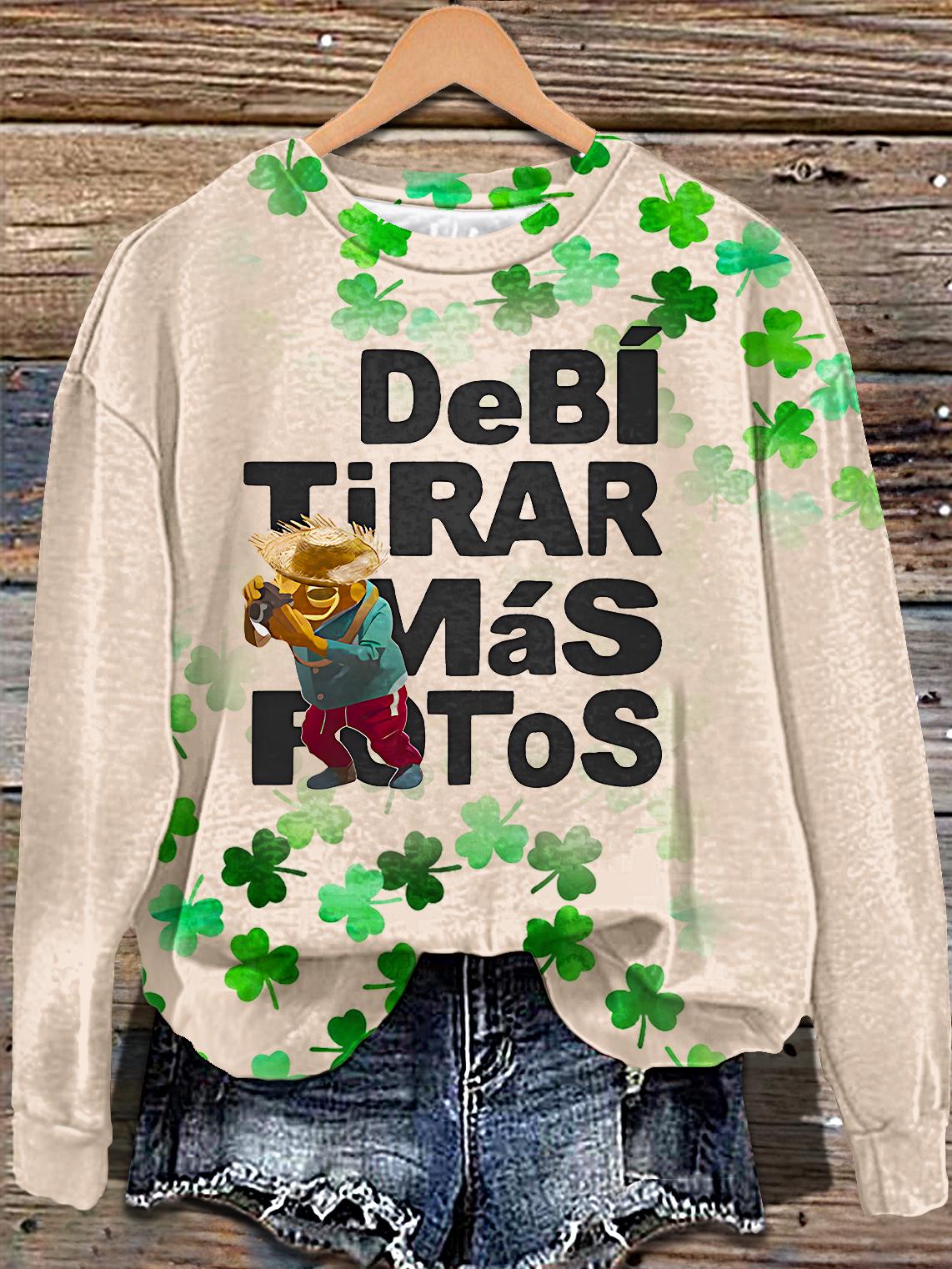 Bad Bunny Debi Tirar Mas Fotos St. Patrick's Print Sweatshirt