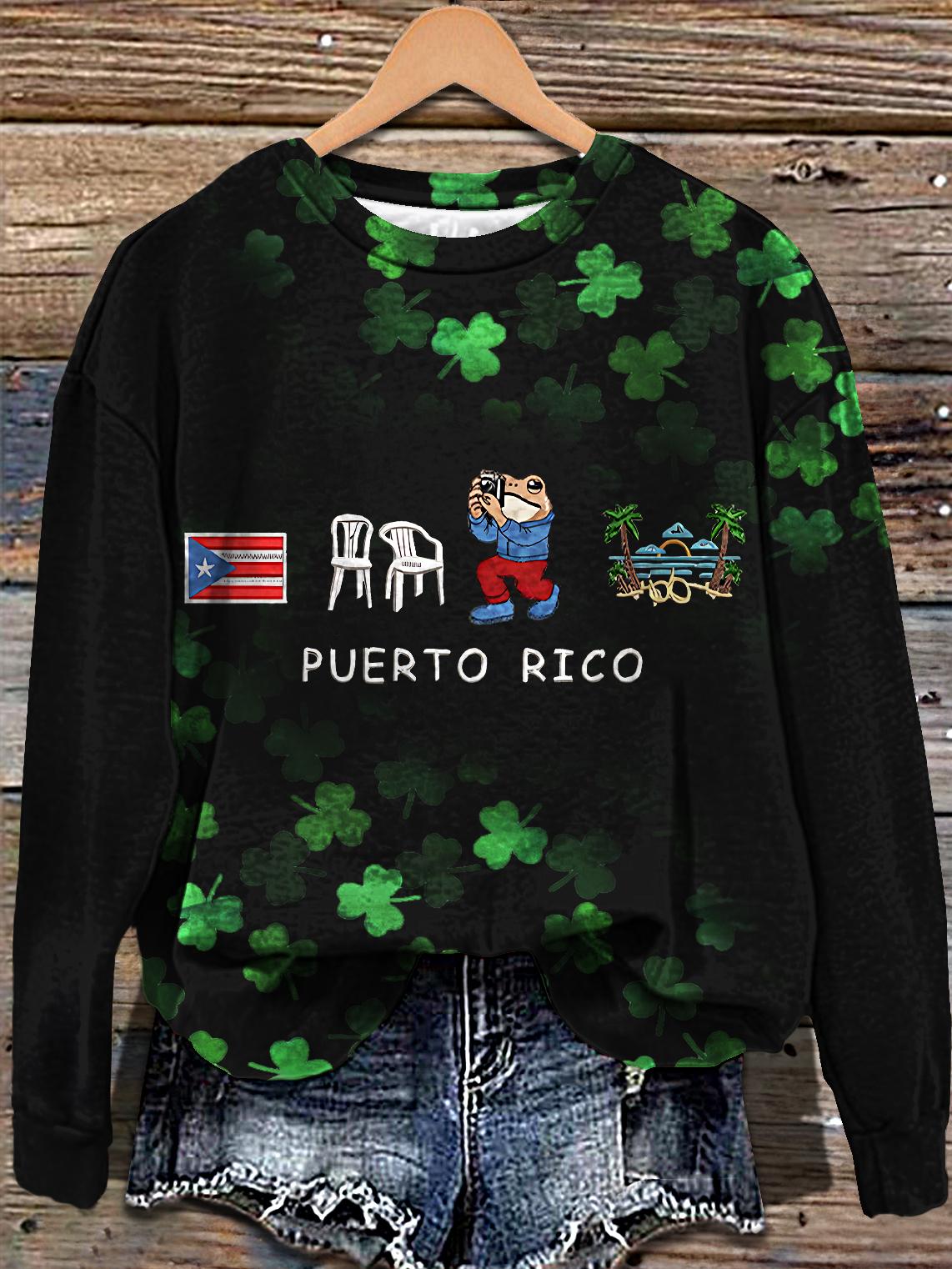 Bad Bunny Debi Tirar Mas Fotos St. Patrick's Print Sweatshirt