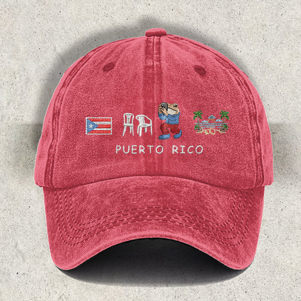 Gorra de béisbol con estampado de álbum puertorriqueño 