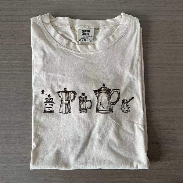 Embroidered Coffee T-shirt